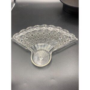 Buttons and Daisies Fan Shaped Tray Clear